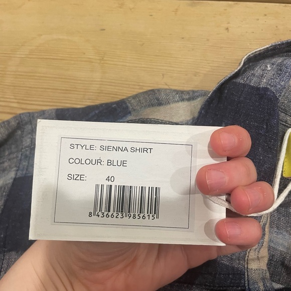 Philippa 1970 Ikat tie neck blouse linen EU 40 - Picture 4 of 6